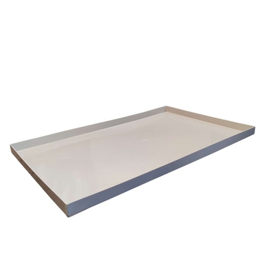 Поддон 72х14х3 см пластиковый из полипропилена, универсальный, серый