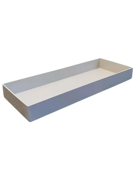 Поддон 100х37х8 см пластиковый из полипропилена, универсальный, серый