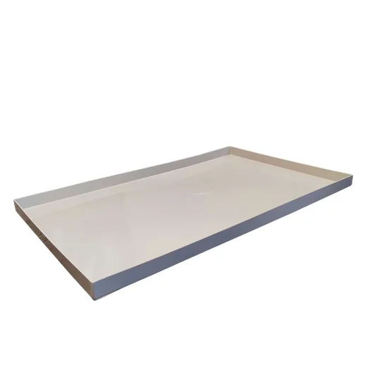 Поддон 24х13х3 см пластиковый из полипропилена, универсальный, серый